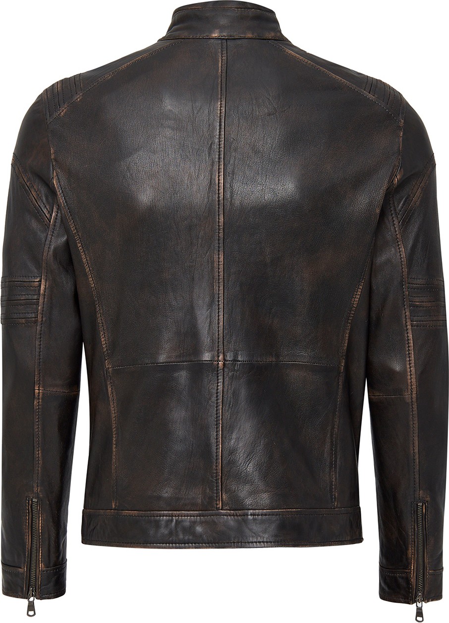 Derimod Kobe Erkek Bronz Deri Ceket 24WGF6546R4 görsel 2