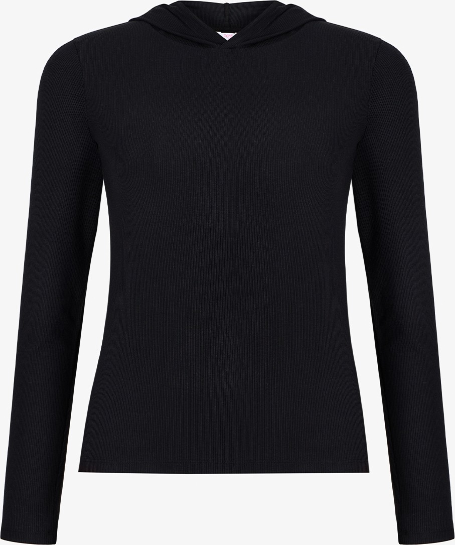Penti Siyah Uzun Kollu Kapüşonlu Modal Sweatshirt