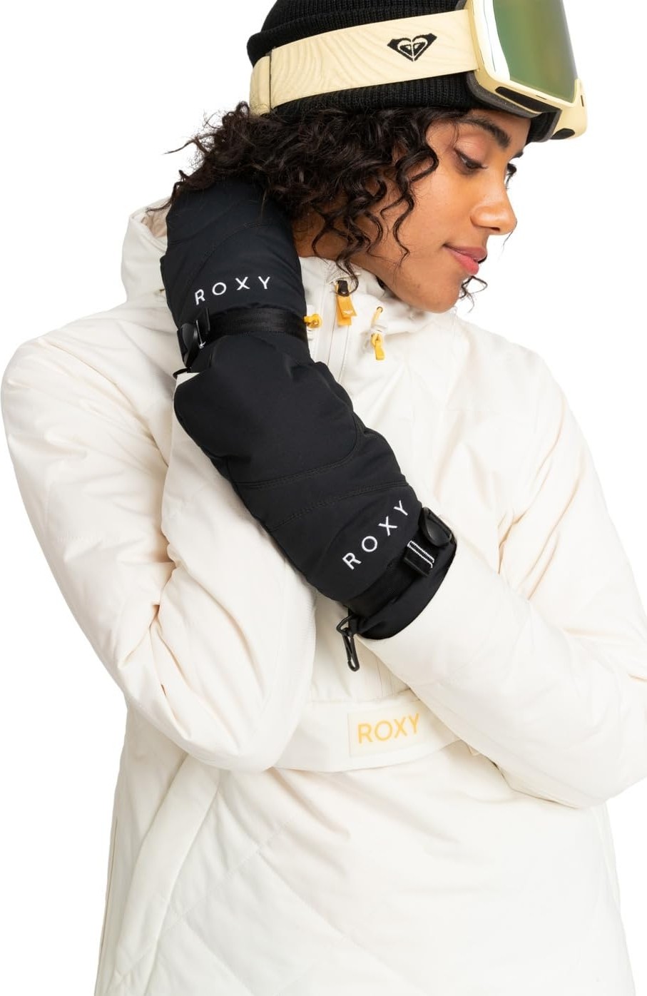 Aesco Roxy Jetty, Snowboard/kayak Mittens For Women, Kayak/snowboard Eldiveni, Kadın, Xl, Siyah