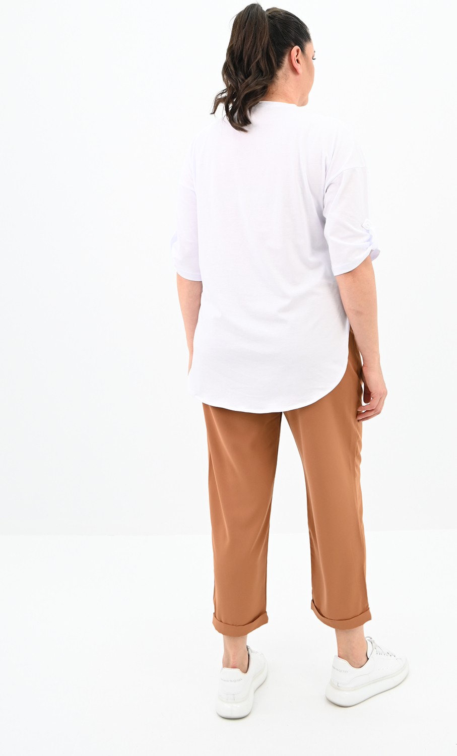 Koza Kadın Büyük Beden Oversize T-Shirt Takım 8104-24 görsel 3