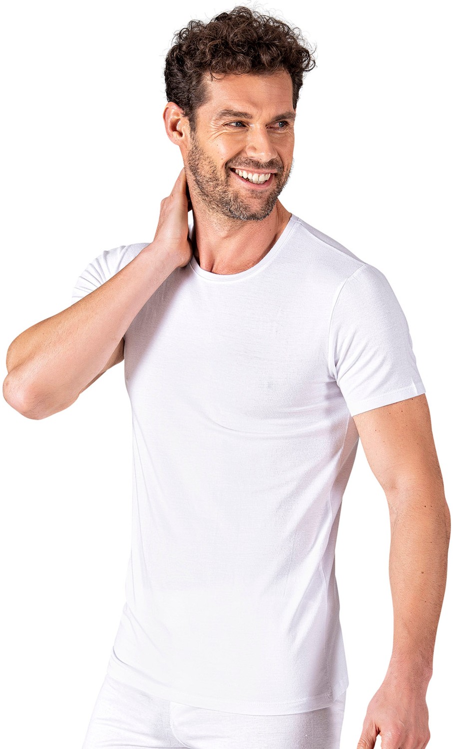 Özkan Underwear Özkan 11144 Erkek Yuvarlak Simit Yaka Pamuklu Modal Tişört Fanila görsel 3