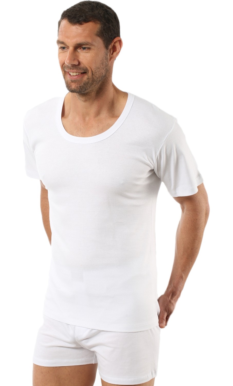 Özkan Underwear Özkan 11144 Erkek Yuvarlak Simit Yaka Pamuklu Modal Tişört Fanila görsel 7