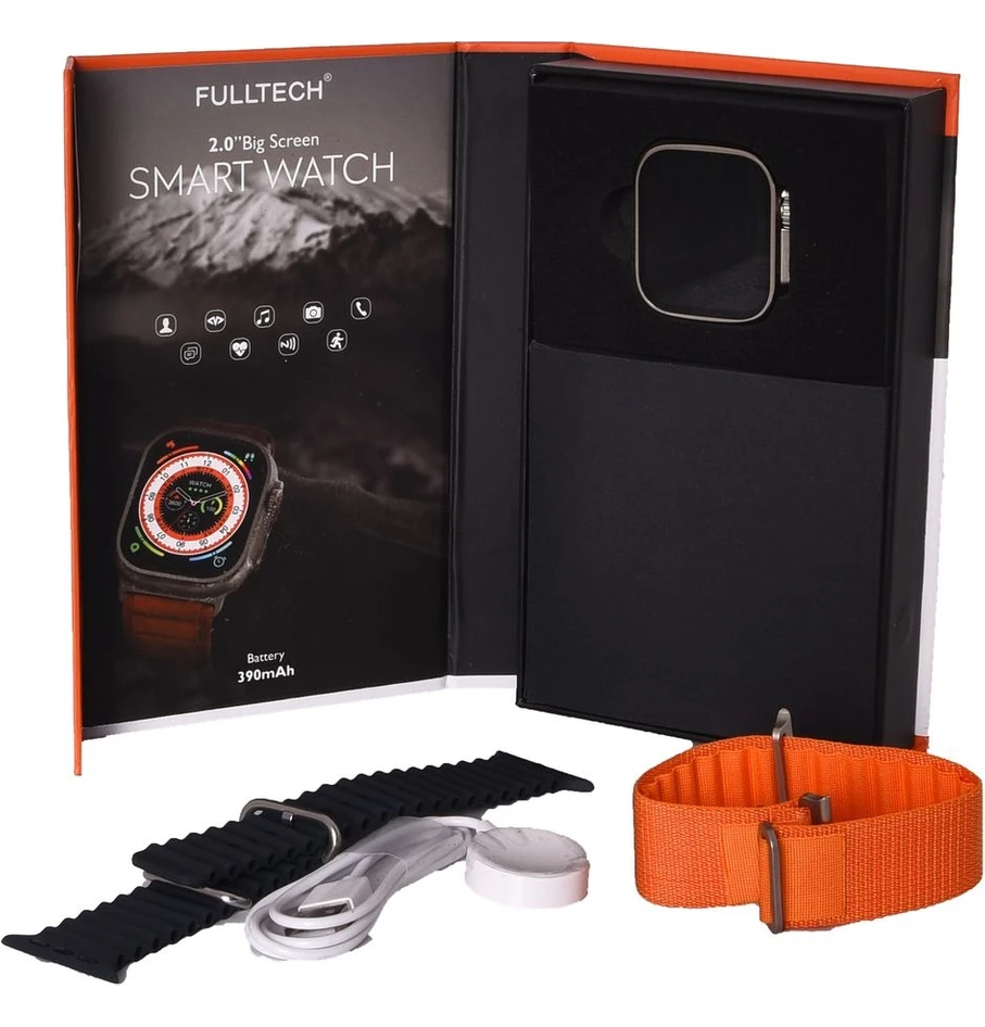 Resim Fulltech Tecno Mark Store Fulltech Watch Suya Dayanıklı Çift Kordon Akıllı Saat 