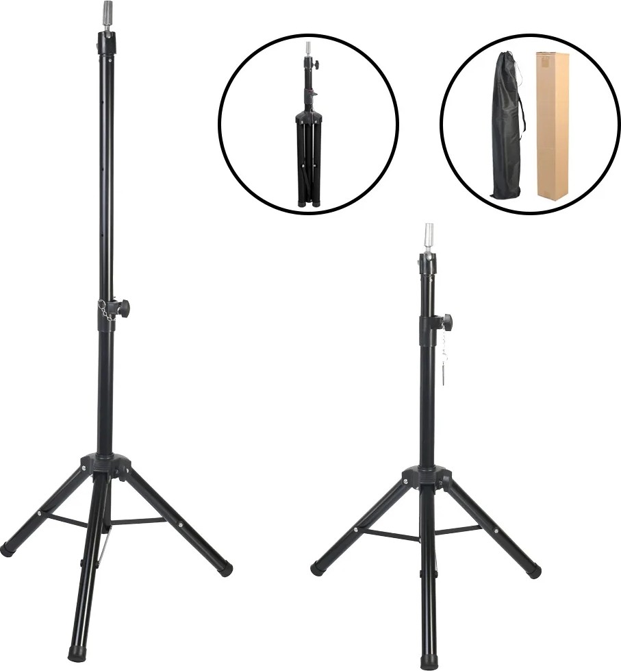 Uravas Store Kuaför Eğitim Mankeni Için Metal Tripod / Siyah + Taşıma Çantası