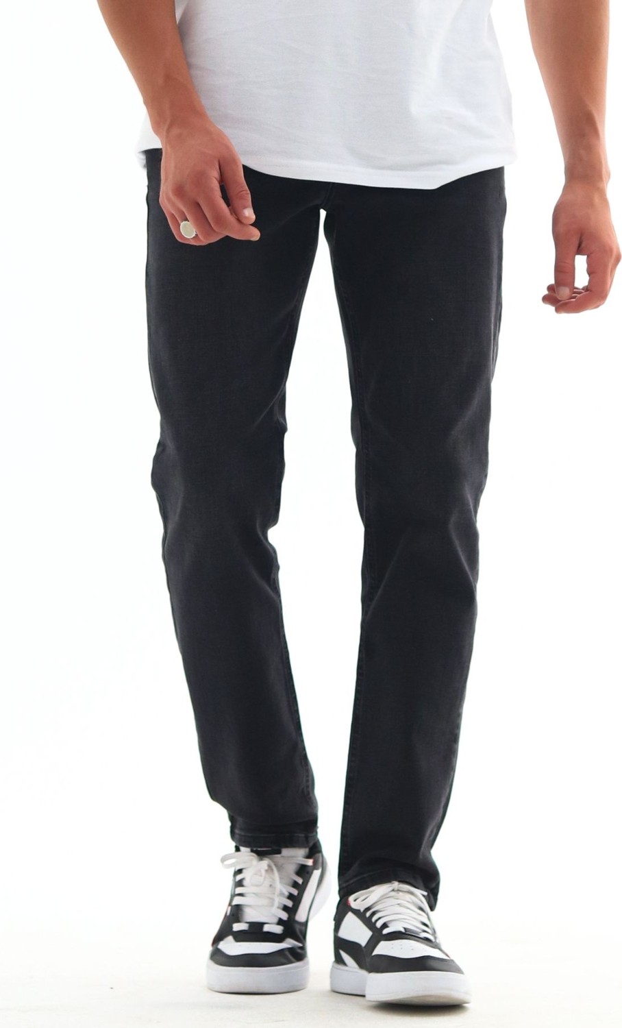 Hlt Jeans Erkek Antrasit Füme Fit Boru Paça Esnek Likralı Denim Jeans Kot Pantolon Hlthe001936k görsel 2
