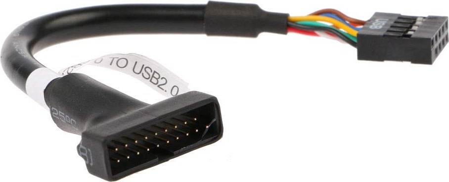 Aesco Alfais AL-4584 9 Pin USB 2.0 Dişi - 19 Pin USB 3.0 Erkek Çevirici Dönüştürücü Adaptör Kablosu