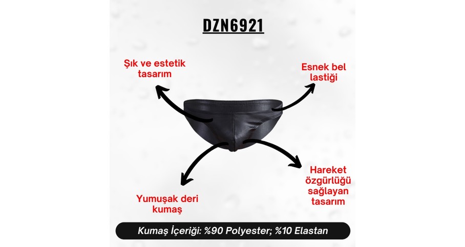 Darkzone Erkek Pembe Deri Slip görsel 8