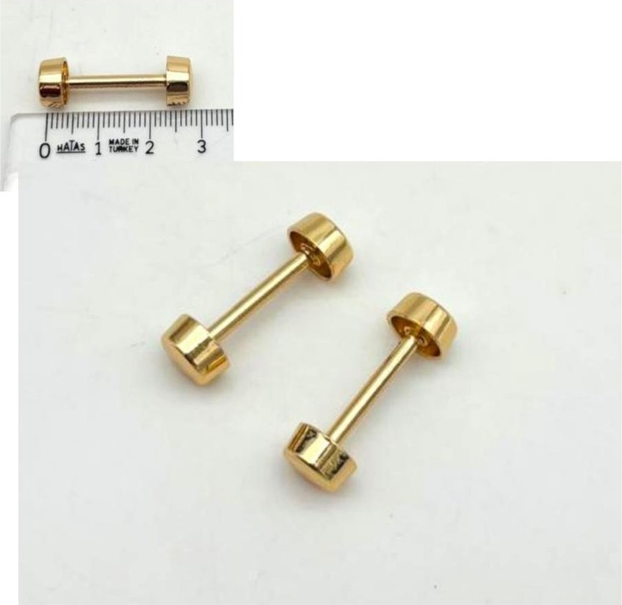 Angel Çanta Aksesuar 3 cm Vidalı Böce Light Golden Renk (Halter) 2 Adet