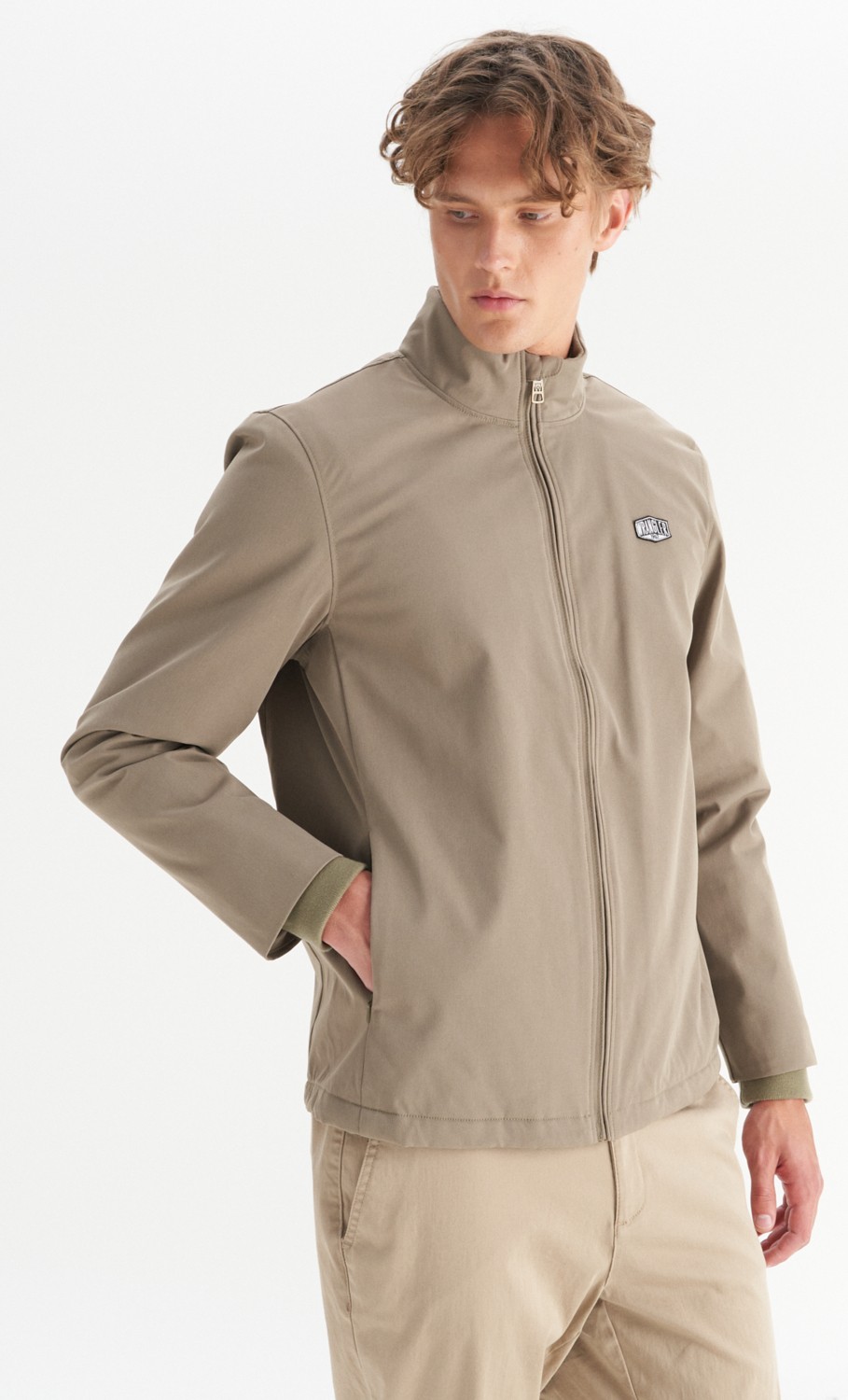 Wrangler Relaxed Fit Rahat Kesim Dik Yaka Cepli Ince Bomber Ceket görsel 5