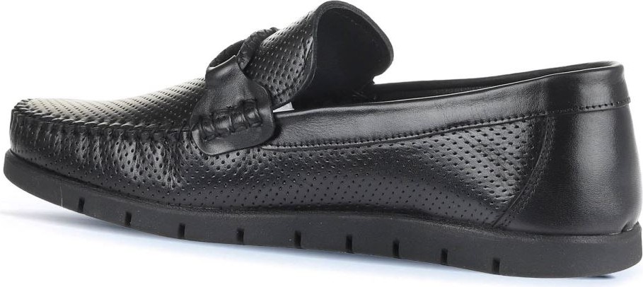 Bueno Shoes Siyah Deri Erkek Loafer 21MA96 görsel 4