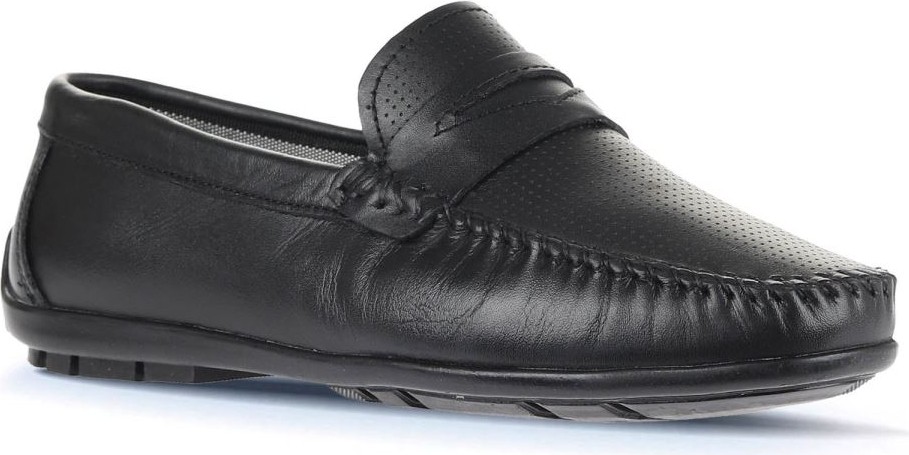 Bueno Shoes Siyah Deri Erkek Loafer 21MA216 görsel 2