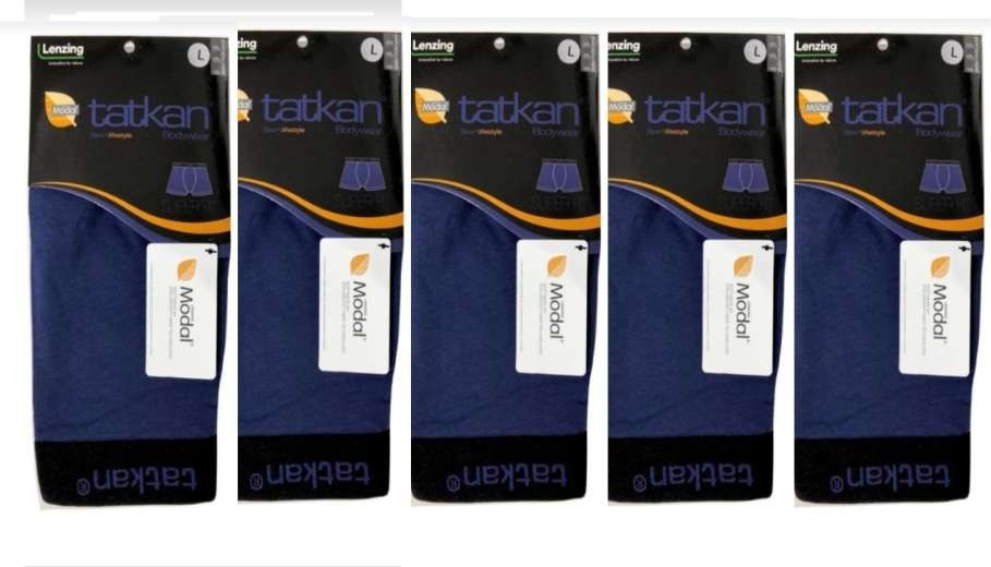 Tatkan Bodywear Tatkan Erkek 5'li Modal Penye (Likralı Esnek) Spor Kesim Slim Fit Boxer Külot (Kombin) görsel 3