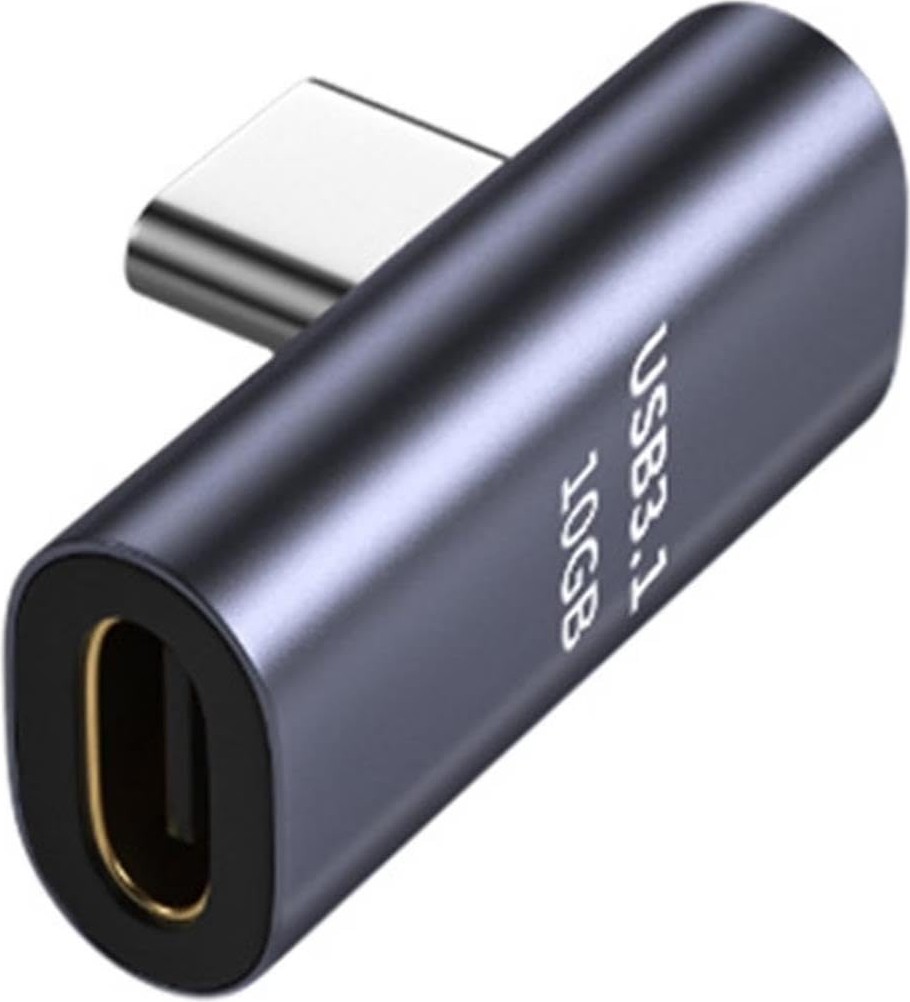 Die Grup Lunatic 2760 USB Type-C Uzatıcı Çevirici Dönüştürücü Adaptör 90 Derece L Tipi Erkek - Dişi 90 Derece Dayanıklı Alüminyum Alaşım Çift Yönlü Tak-Çalıştır Süper Hızlı Veri ve Şarj (Usb 3.1 Desteği)
