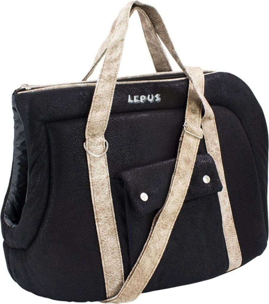 Die Grup Lepus Kedi ve Köpek Taşıma Çantası Açık (Sling Bag) Siyah Siyah