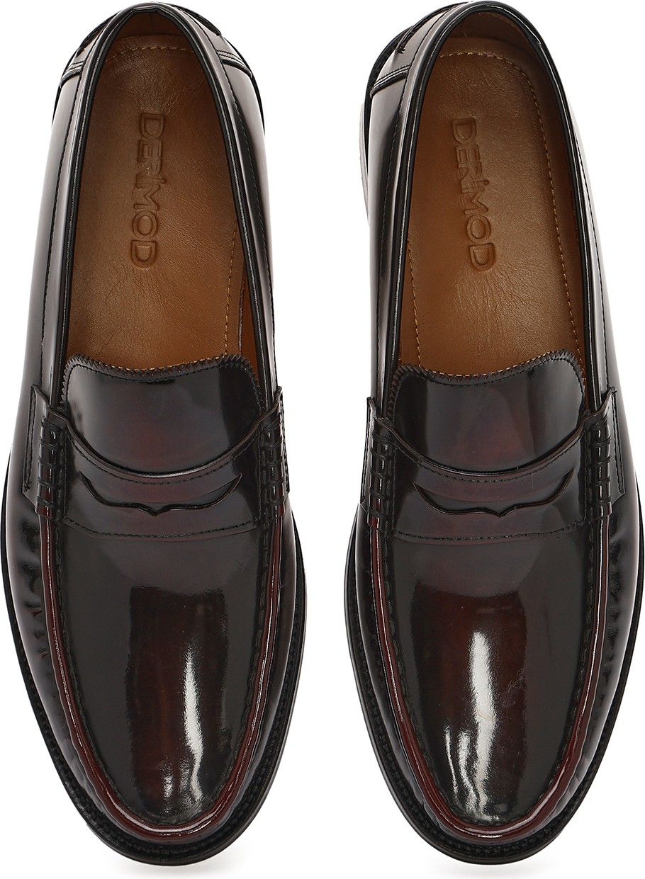 Derimod Erkek Bordo Deri Klasik Loafer 26SFD601722 görsel 4