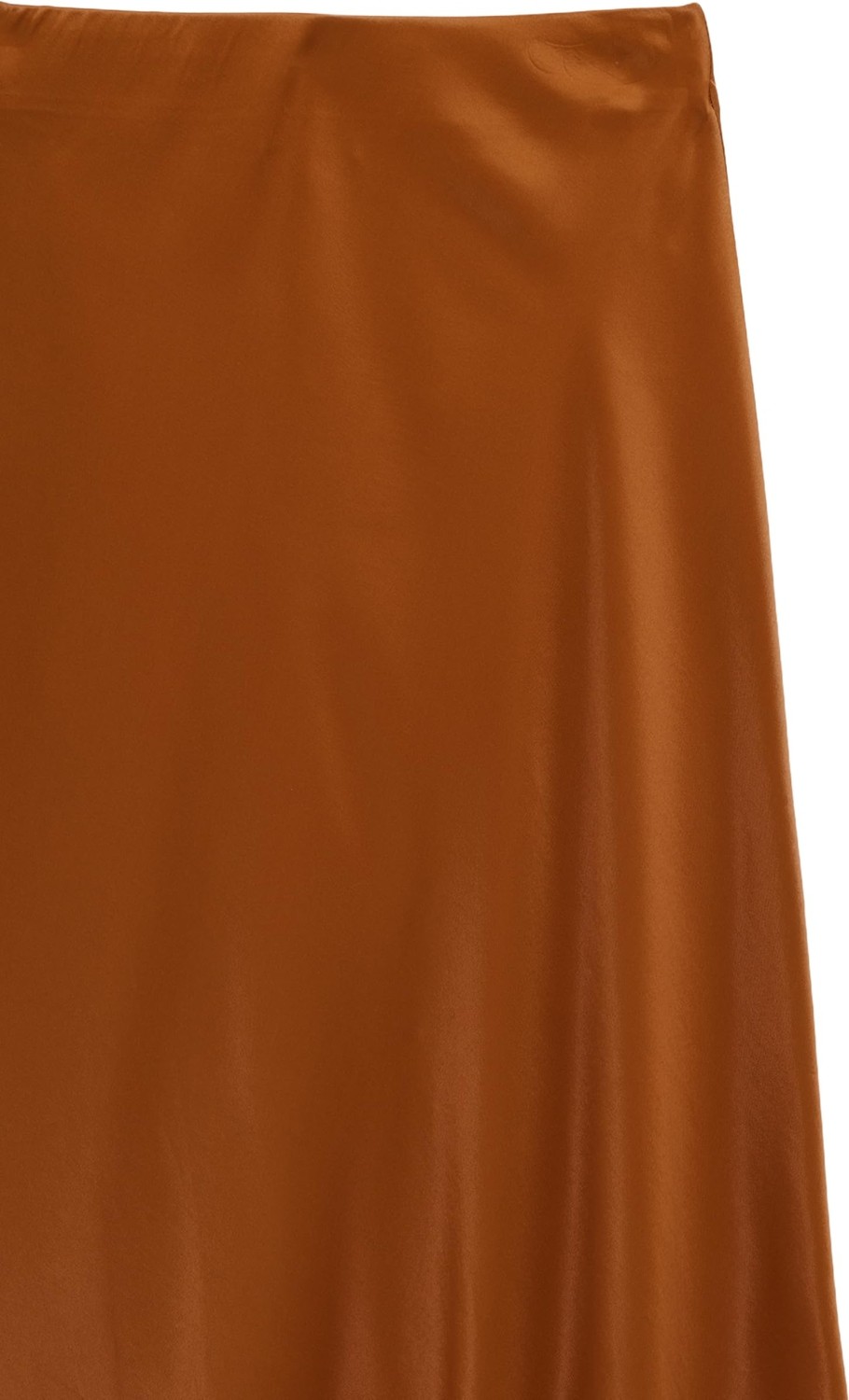 Die Grup Slim Fit Balık Kesim Saten Midi Etek görsel 5