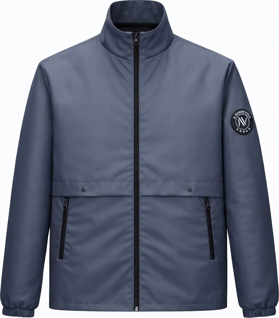 Nivaro Erkek Ceket Regular Fit Dik Yaka Fermuarlı Modern Stil Mevsimlik Mont