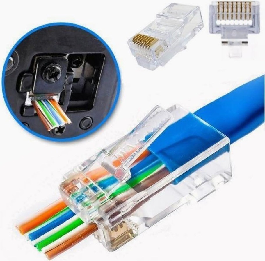 Die Grup QPORT-Q-J600Y Yeni Nesil Cat6 50 Adet Rj-45 Konnektör görsel 3