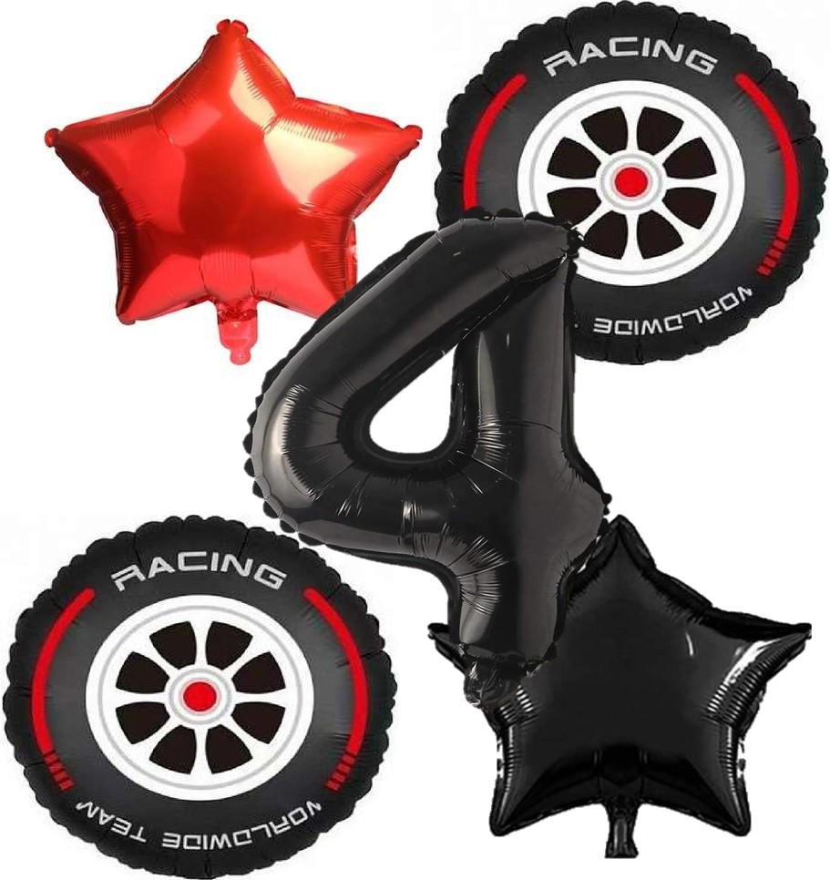 Feyza Design Yeşil Folyo Balon Seti Yıldız ve Rakam Desenli - 4 Yaş Için
