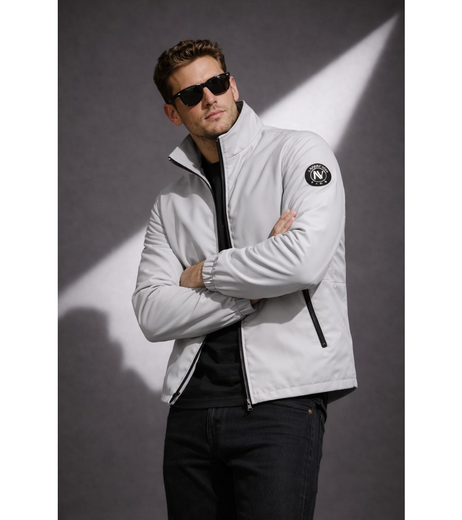 Nivaro Erkek Ceket Regular Fit Dik Yaka Fermuarlı Modern Stil Mevsimlik Mont görsel 8