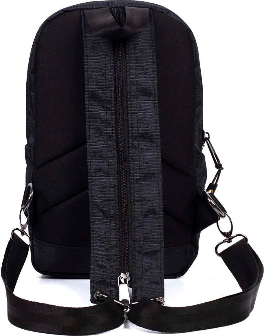 Tuldar Unisex Siyah Suya Dayanaklı Kumaş Çapraz Göğüs ve Omuz Çantası tul302 görsel 5
