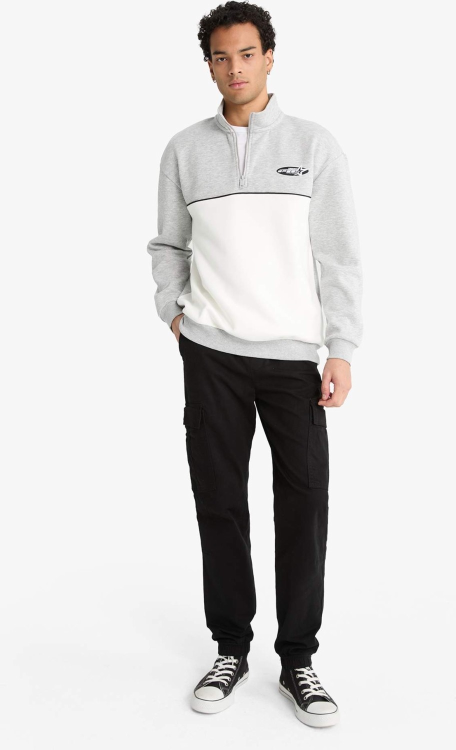 DeFacto Regular Fit Beli Bağcıklı Kargo Cepli Jogger Pantolon F4681AX25AU görsel 3
