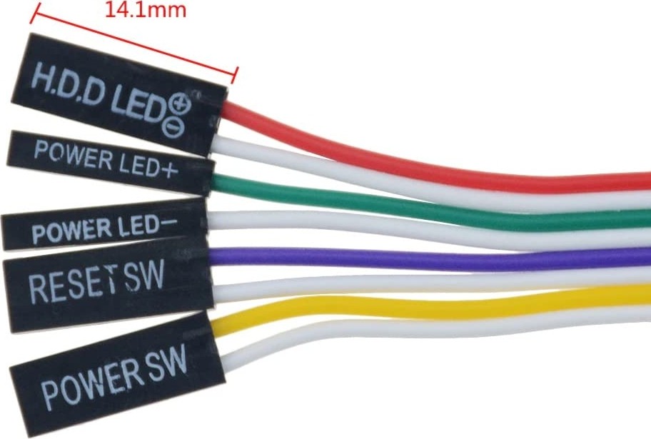 Aesco Alfais 5064 Ana Kart Power Kablosu LED Işıklı Reset Açma Kapama Butonu Kablosu On Off Switch görsel 4