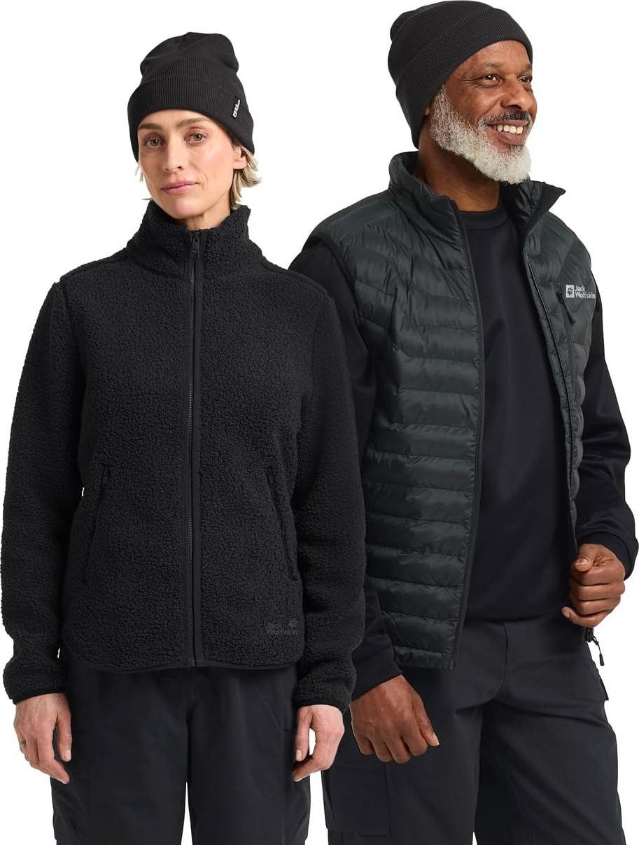 Aesco Jack Wolfskın Rıb Beanıe Unisex Yetişkin Bere Black One Size görsel 2