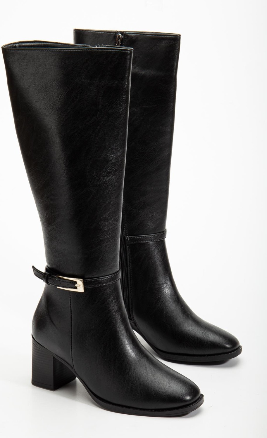 Suins Shoes Suins Pietro Premium Kadın Siyah Çizme 6 cm Topuk Boyu Çizme görsel 4