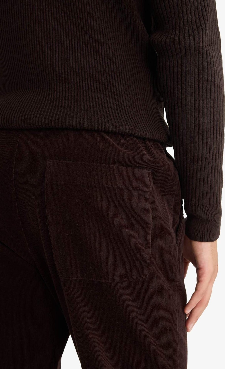 DeFacto Relax Fit Düz Paça Kadife Pantolon E8177AX25AU görsel 4