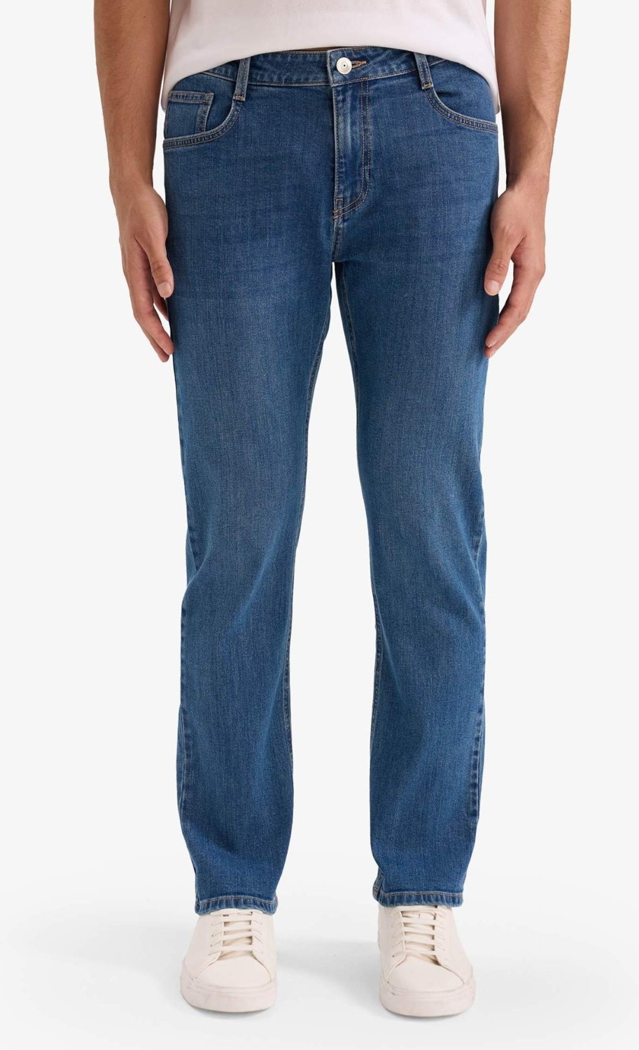 DeFacto Sergio Regular Fit Normal Bel Boru Paça Jean Pantolon A6948AX26SP görsel 3