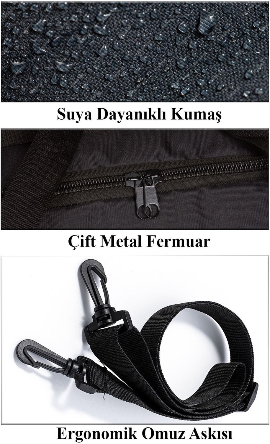 Avca Uzun Askılı Geniş Hacimli Seyahat Gym Fitness Spor Çantası El Valizi Kabin Boy görsel 5