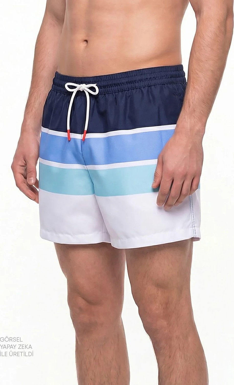 Penti Erkek Colour Block Çizgili Şort görsel 3