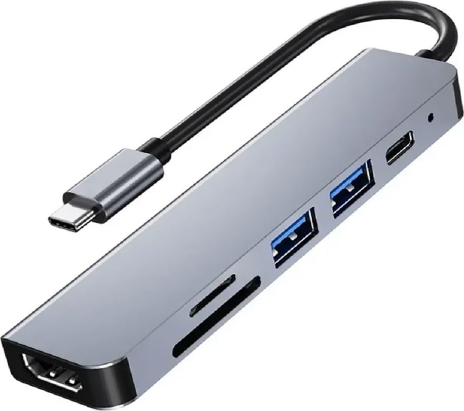 Die Grup Lunatic 8040 Type C 3.1 Hub - HDMI 4K Usb2.0 2xusb3.0 Sd Tf Pd 60W 6'sı 1 Arada Premium USB Hub
