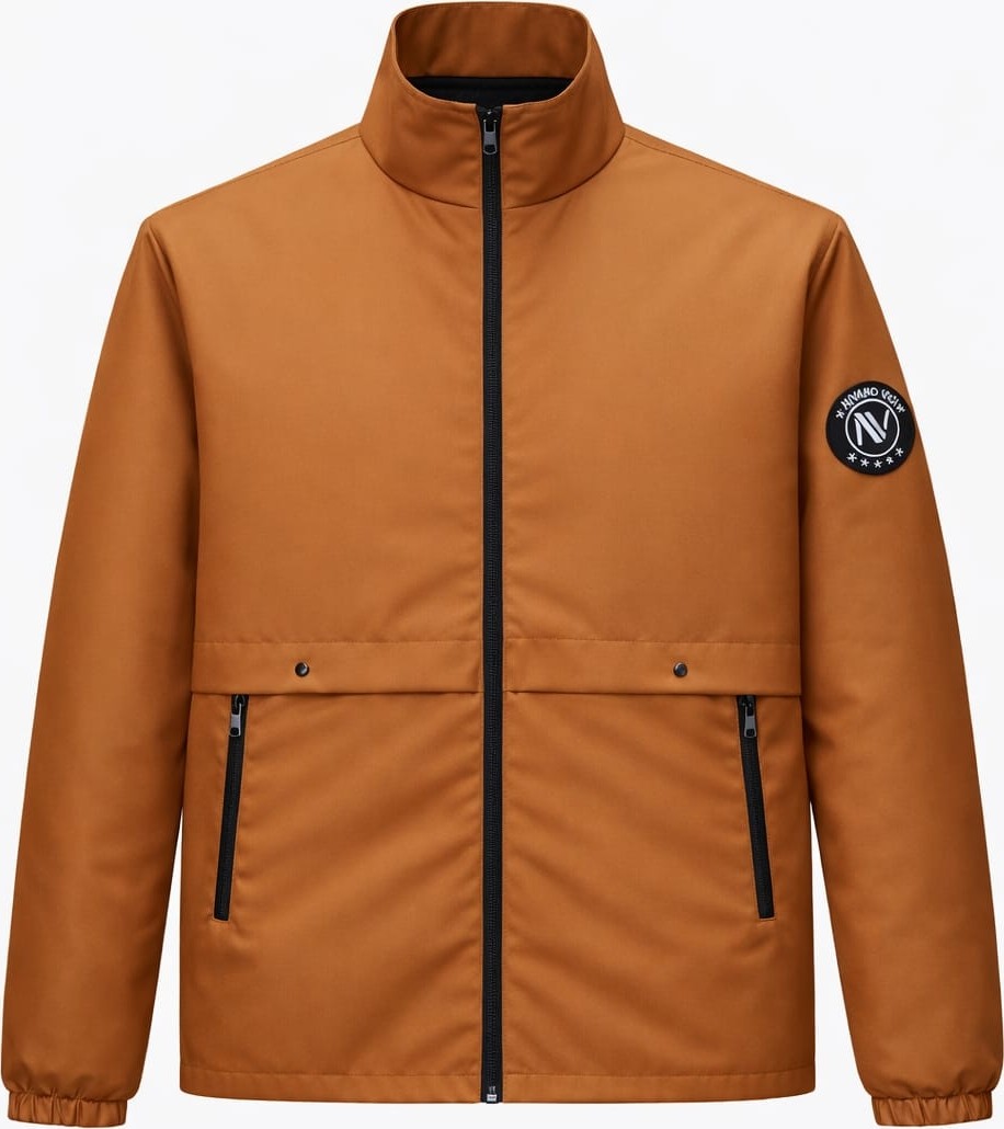 Nivaro Erkek Ceket Regular Fit Dik Yaka Fermuarlı Modern Stil Mevsimlik Mont