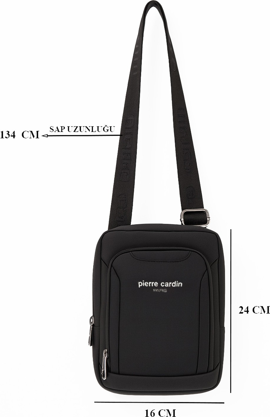 Pierre Cardin Siyah Erkek Çanta Poliüretan Malzeme ile Günlük Kullanım İçin Modern Tasarım görsel 3