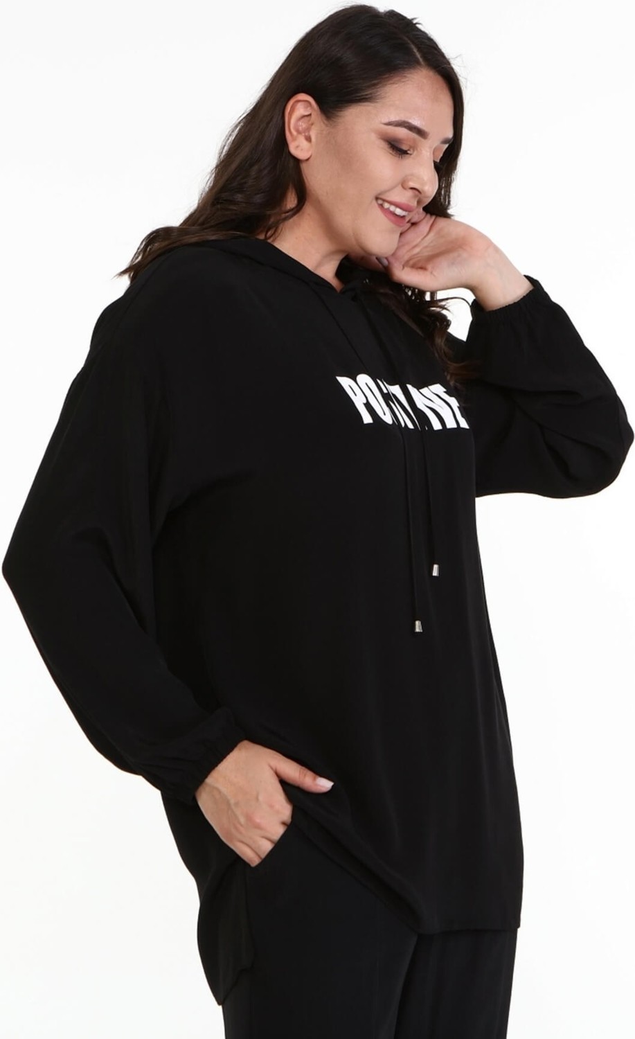 Myline Baskılı Kapüşonlu Sweatshirt görsel 4