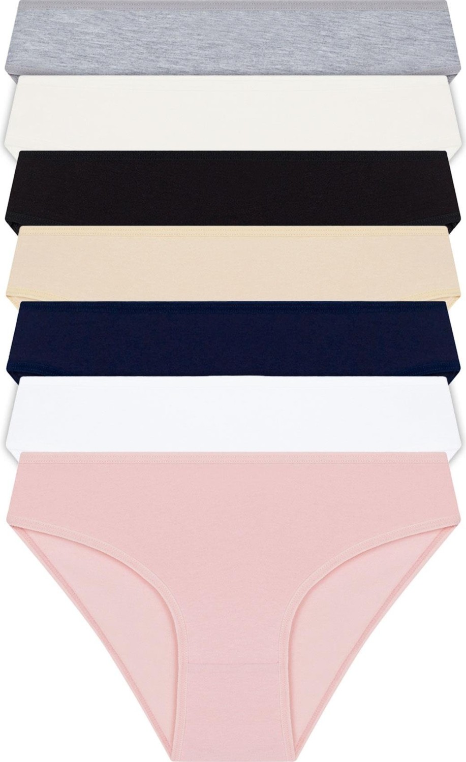 Cottonhill Basic Pamuklu Kadın Bikini Külot 7'li Paket