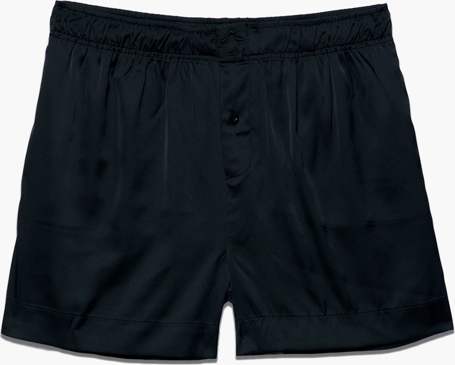 Paul Kenzie Erkek Saten Şort - Silky Black