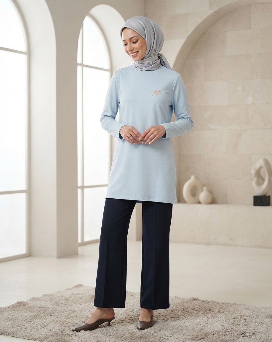 Plistre 1451_NAKIŞLI Basic Tesettür Tunik görsel 6