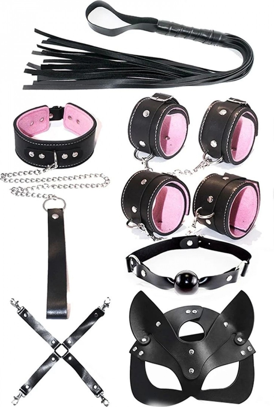 Pileli Store Maskeli Fantezi Set (7 Parçalı)