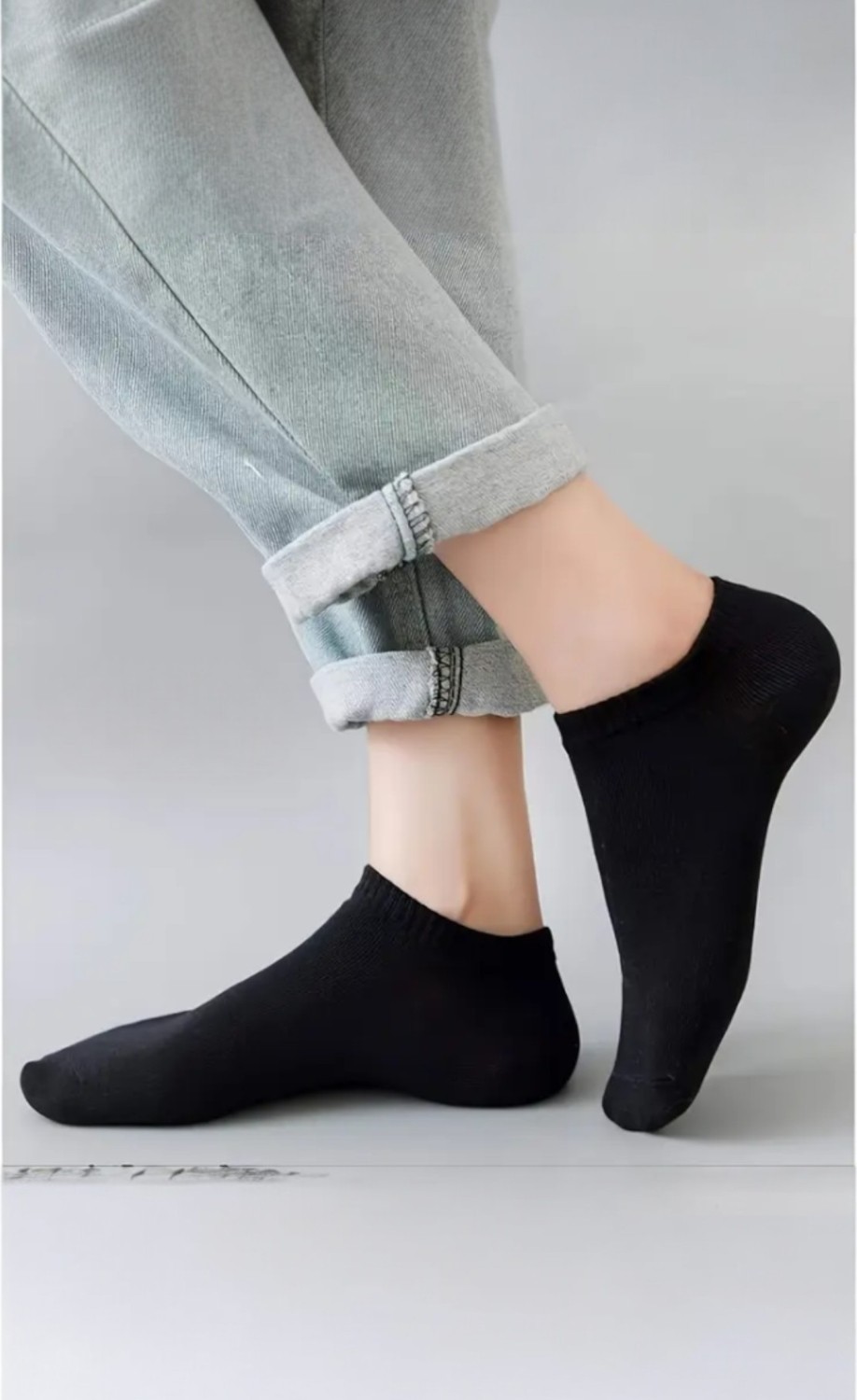 Hitit Socks Kadın 10 Çift Premium Kalite Yüksek Pamuklu Nefes Alan Patik Çorap Siyah-Beyaz görsel 4