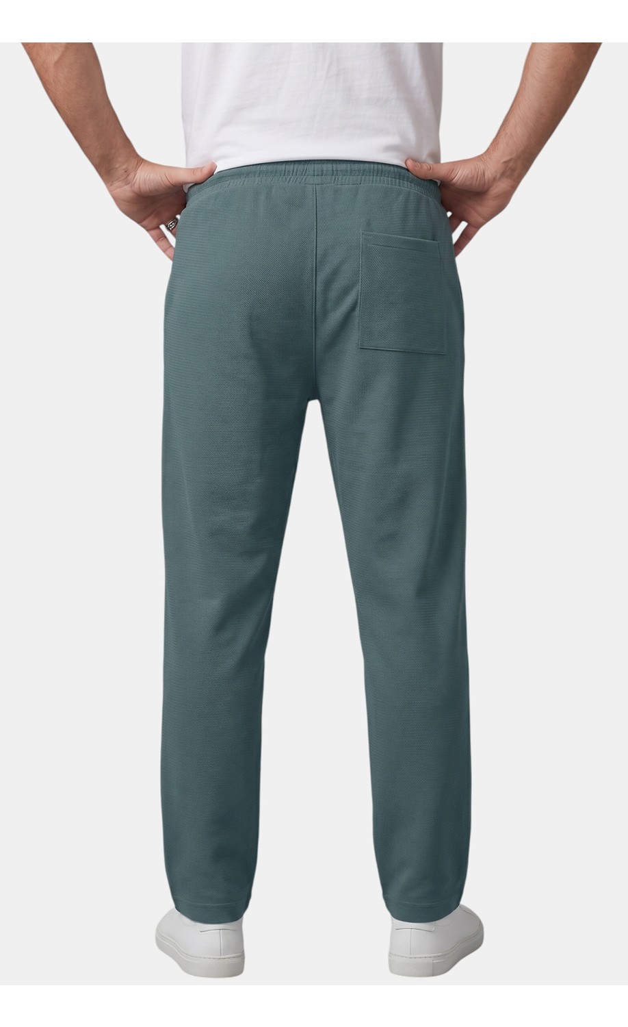 RizzUP Beyaz Baggy Style Likralı Lastikli Ipli Erkek Spor Pantolon 2600262 görsel 8