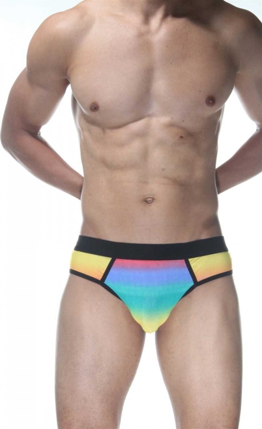 Pileli Store Gökkuşağı Jockstrap Fantezi Iç Giyim