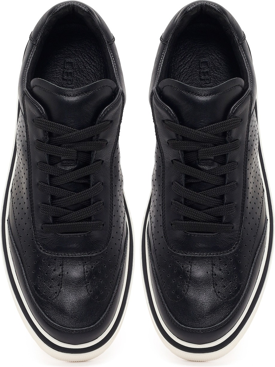 Derimod Erkek Siyah Bağcıklı Kalın Tabanlı Deri Sneaker 26SFD611618 görsel 4