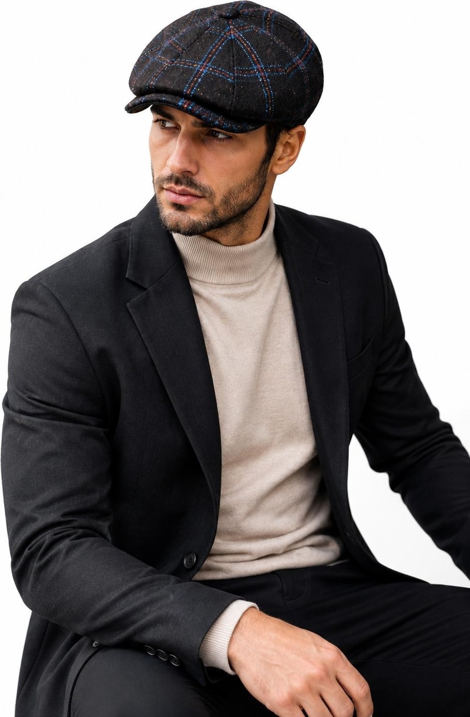 Wearflawless Erkek Kasket, Kışlık Şapka, Klasik Ingiliz Mode Kaşe Kasket, Beckham Model Peaky Blinders Şapka