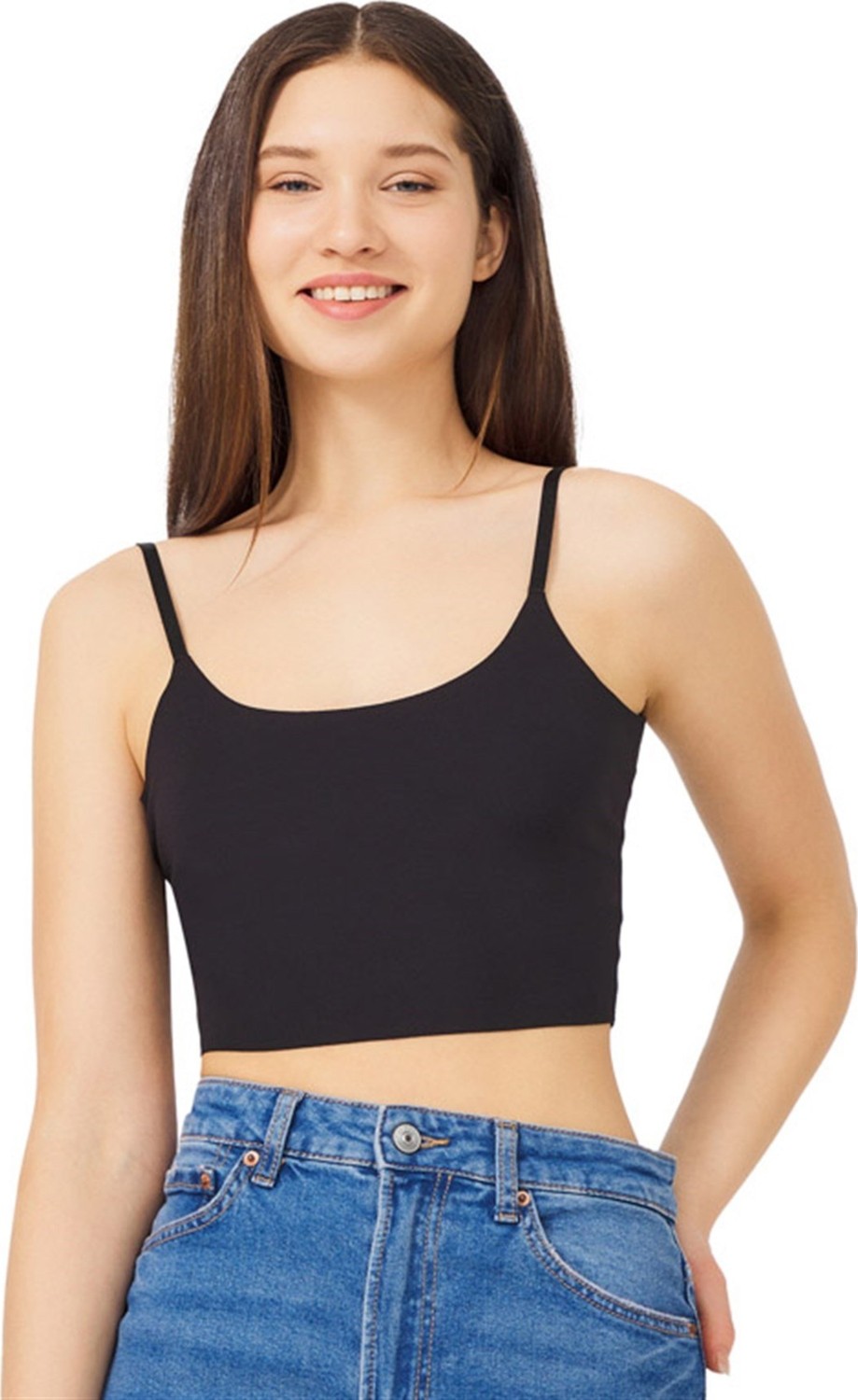 Cottonhill Ayarlanabilir Ince Askılı Lazer Kesim Crop Büstiyer 3'lü Paket-7 görsel 5