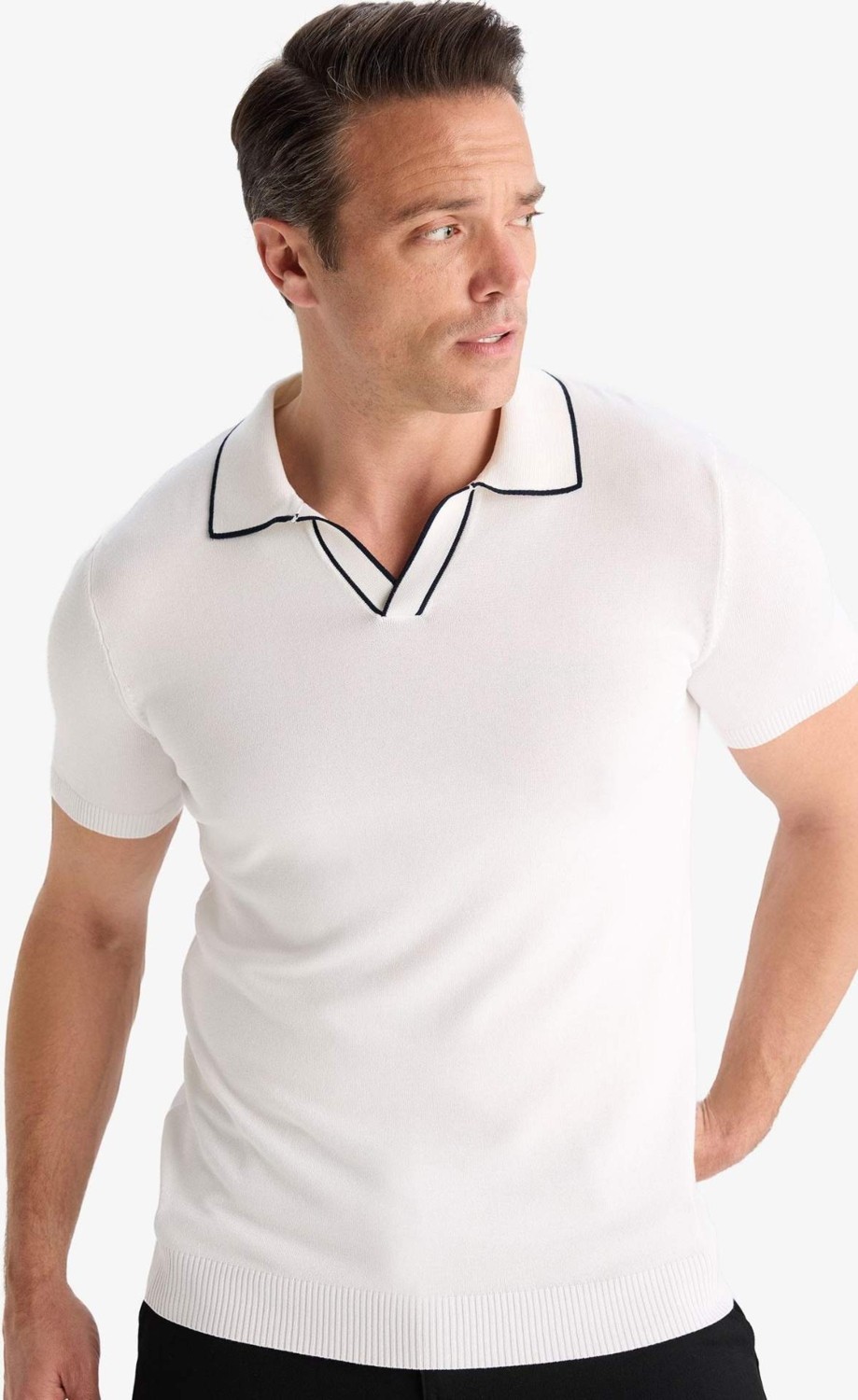 DeFacto Modern Fit Polo Yaka Kısa Kollu Triko Tişört C4984AX25SM