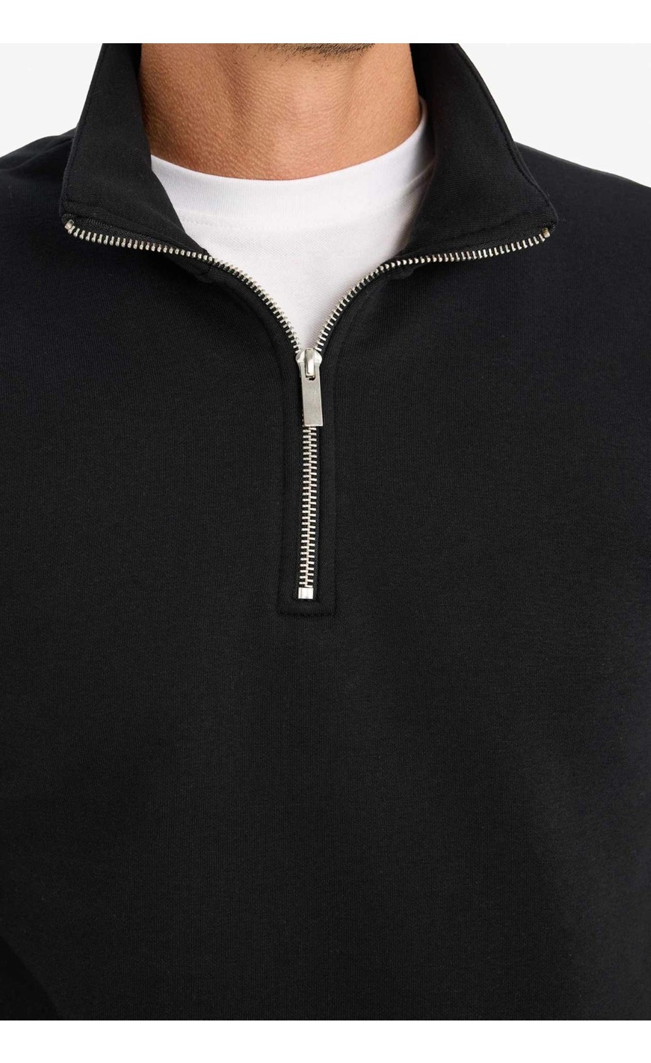 DeFacto Regular Fit Dik Yaka Yarım Fermuarlı Basic Sweatshirt X7405AZ25SP görsel 4