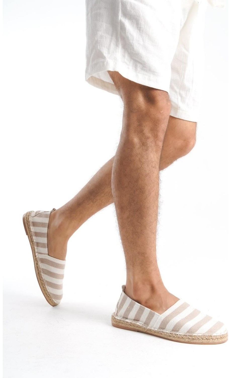 Mubiano Summer Erkek Jüt Taban Keten Mavi/beyaz Espadril -MSSR3535-MB görsel 5